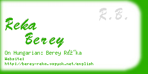 reka berey business card